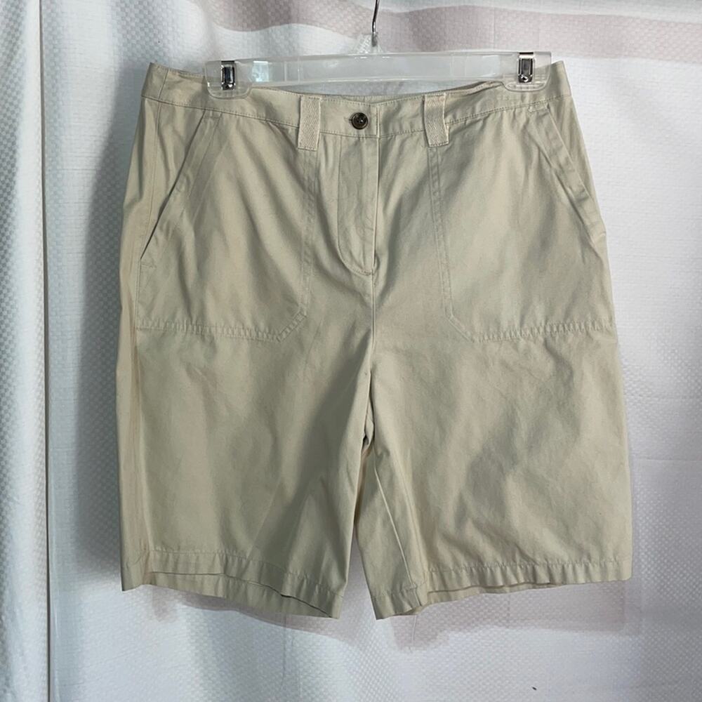 Kate Hill 4 💯cotton Bermuda walking short front pockets flat front nwt
